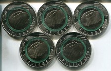 BRD DEUTSCHLAND 2022 ADFGJ - 5 x 10 Euro in stgl. mit Polymerring grün - PFLEGE