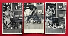 3 x frühe DDR Reklame AK um 1955 Kosmetik Parfüm Schwarzer Drogerie   ( 105412