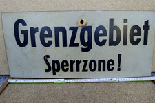 Original DDR Schild Grenze Grenzgebiet Sperrzone 60er Jahre