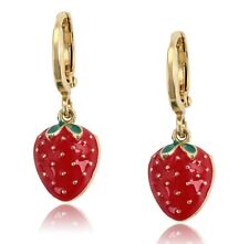 Luxus Erdbeere Ohrringe Creole