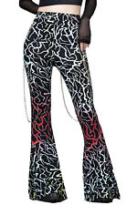 KILLSTAR Schlaghose - Glamour Perfection Blitz Muster dehnbar Gothic Alternative