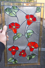 50cm Bleiverglasung Bleiglas Bunt Glas fenster bild Glasmalerei Blumen