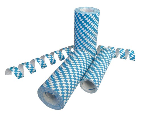 Luftschlangen blau weiß - weiß, 3