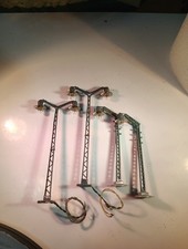 4 x Gittermastlampe 2-armig Straßenlaterne Betriebswerk Lampe H0 Modellbau DDR