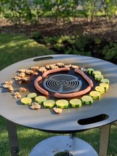 Plancha Grill Edelstahl inclusive Feuerschale