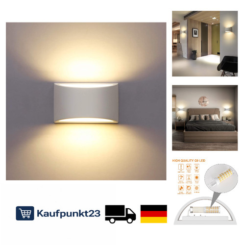 Led wandlampe gips - led,
