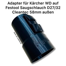 Adapter Kärcher WD Serie auf Festool Saugschlauch D27/32 Cleantec 58mm