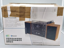 Soundmaster MCD5600BR Stereoanlage Plattenspieler Holzoptik DAB+ FM 10W #KT8786X