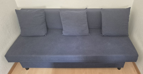 Ikea schlafsofa blau armlos - blau,