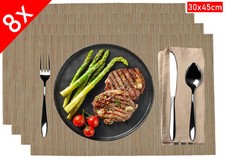 8er Set Platzdeckchen Bambus