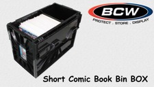 BCW - Short Comic Book Box Plastic Bin Black - NEU & OVP! Up to 150 Comics.
