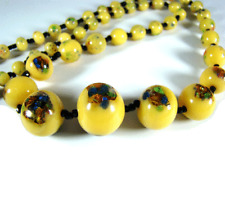 Vintage Millefiori Glas Halskette Handarbeit, Art Glass Necklace, Murano 1920/40