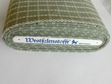 WESTFALENSTOFFE Webstoff olivgrün mit Stickerei 100% Baumwolle 6 Meter Ballen
