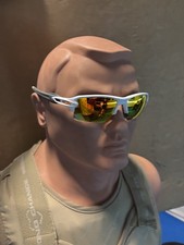 Oakley Flak 2.0 XL Polished White Prizm Sonnenbrille, gebraucht, Breite 142