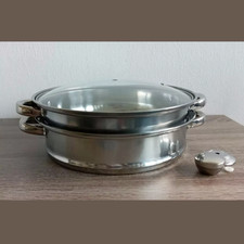 Dampfgarer, Durchmesser 27 cm 2-lagiger Dampftopf Kocher