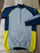 Radshirt Feroti Sport Größe M Langarm Grau/Blau/Gelb
