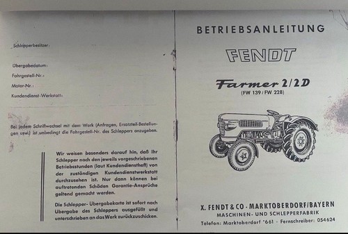 Fendt farmer 2d - fendt,