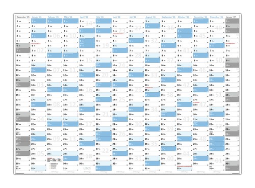 Xxl wandkalender gerollt - xxl,
