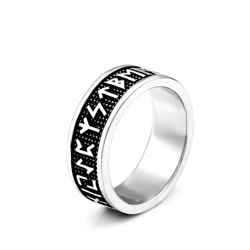 Wikinger runenring zweifarbig - runenring,