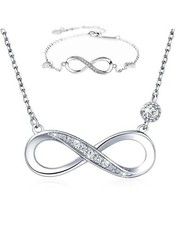 Damen Infinity Schmuckset 925