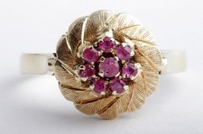 Rubin Ring 585 14K Gelb Gold