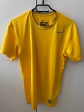 Nike Pro Combat T-Shirt Herren Gr.L Dri-Fit Compression Gelb