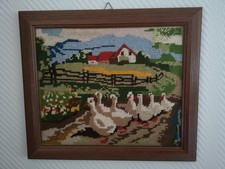 Gobelin Stickbild Gänsemarsch