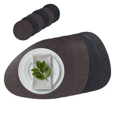 Platzset kunstleder oval - kunstleder, pu