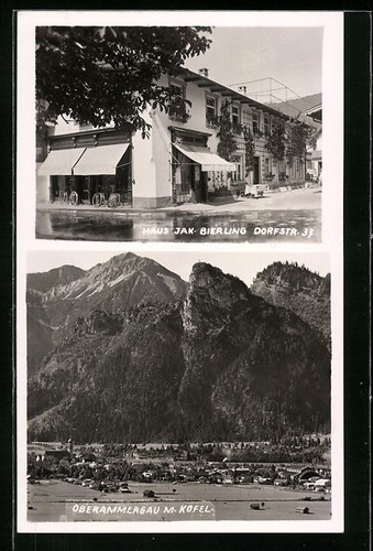 Oberammergau ortsansicht - ak, oberammergau,