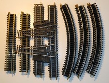 H0 Konvolut Gleise 10x6001 Fleischmann 16x470 10x475 Jouef 2 Weichen Jouef