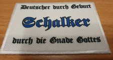 Aufnäher Schalker durch Die Gnade Gottes Fahne Flagge Aufbügler Patch 9 x 6 cm
