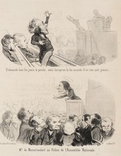 H. DAUMIER (1808-1879), Jeden Tag verlangt er das Wort, um 1850, Lithographie