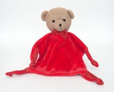 STERNTALER Bär Teddy mit Fliege rot gelbe Punkte Schmusetuch Frottee/Nicki