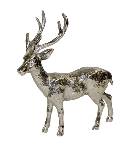Hirsch aus metall - xl, silber