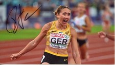Sprint-Lady Rebekka Haase Originalautogramm Leichtahtletik