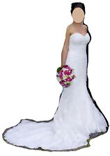 Brautkleid mit Spitze, schulterfrei m. Schleppe Gr. 36, San Patrick, Ivory