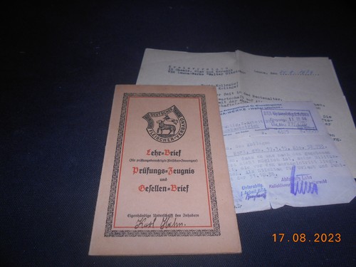 Gesellen brief lehrbrief - gesellen,