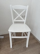 Stuhl Clayton Buche Massiv, Weiß Lackiert, Sitzhöhe 47cm