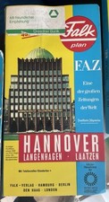Patent Falk City Map Stadtplan Plan de Ville HANNOVER 45. Aufl. Oktober 1977