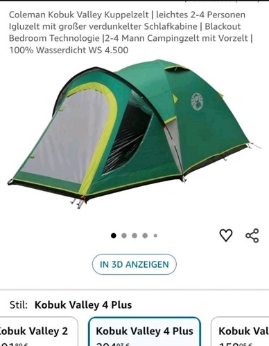 Zelt kuppelzelt coleman 4 - coleman, 2-