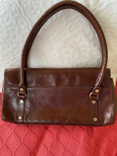 Braune Lederhandtasche für