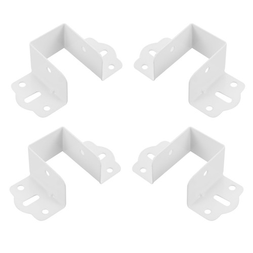 White iron bed rail fasteners - white,