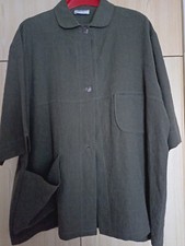 Hosenanzug 100% Leinen neu dunkelgrün Boutique-Ware für große Damen Gr.42