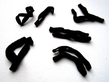 3 Paar Bundeswehr Litzen Schulterklappen TIEFSCHWARZ Pionier Truppe schwarz LOSE