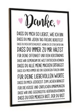 Holzschild mit Spruch Danke