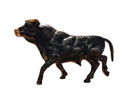 Schwarzer stier metall - schwarzer,