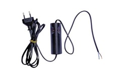 Relco Schnurdimmer schwarz mit Zuleitung 60 - 160 W stufenlos Kabel Dreh Dimmer