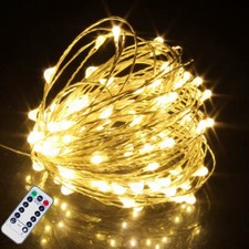 5M LED String Fairy Lights Batterie USB Fernbedienung Timer Kupferdraht 50LEDs