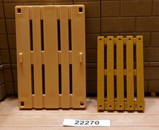 PLAYMOBIL Baustelle Ladung Schiff Hafen LKW Lastwagen Palette Holz Kran Gabelsta