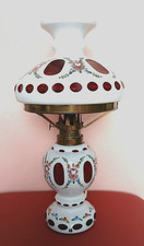 DDR Tischlampe, 70er Jahre, VEB Kunstglas Gehren